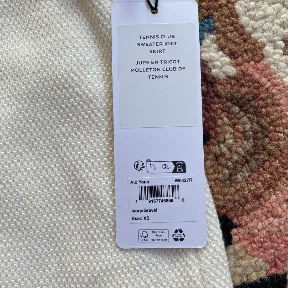 NWT Alo Tennis Club Sweater Skirt - XS